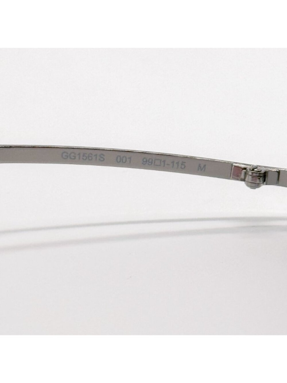NEW GUCCI SUNGLASSES GG1561S 001 SILVER SHIELD UNISEX GUCCI EYEWEAR - Picture 12 of 14